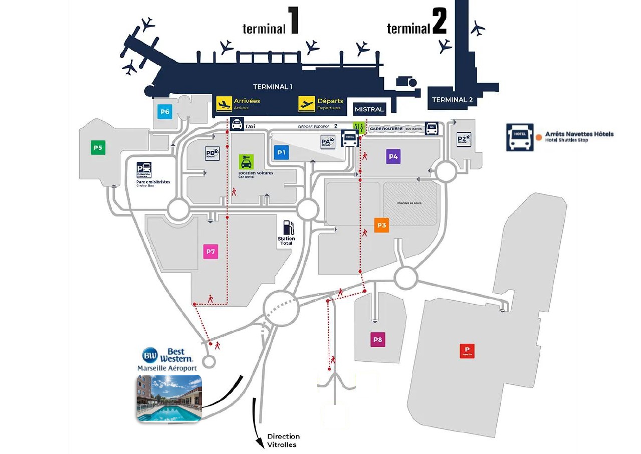 Plan de la zone Aeroport
